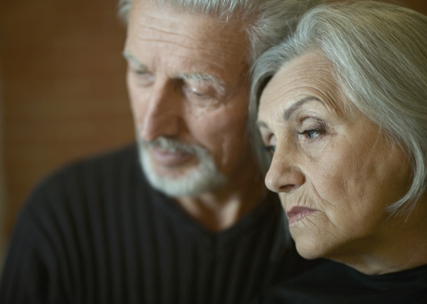 old sad couple